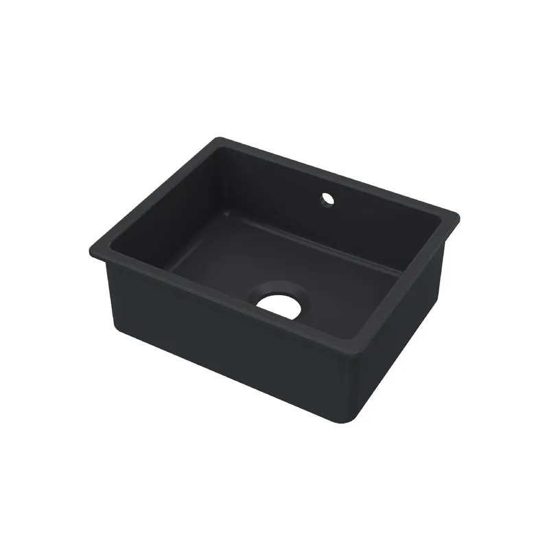 Balterley Fireclay Single Bowl Undermount Kitchen Sink Dark Grey 548mm Grey
