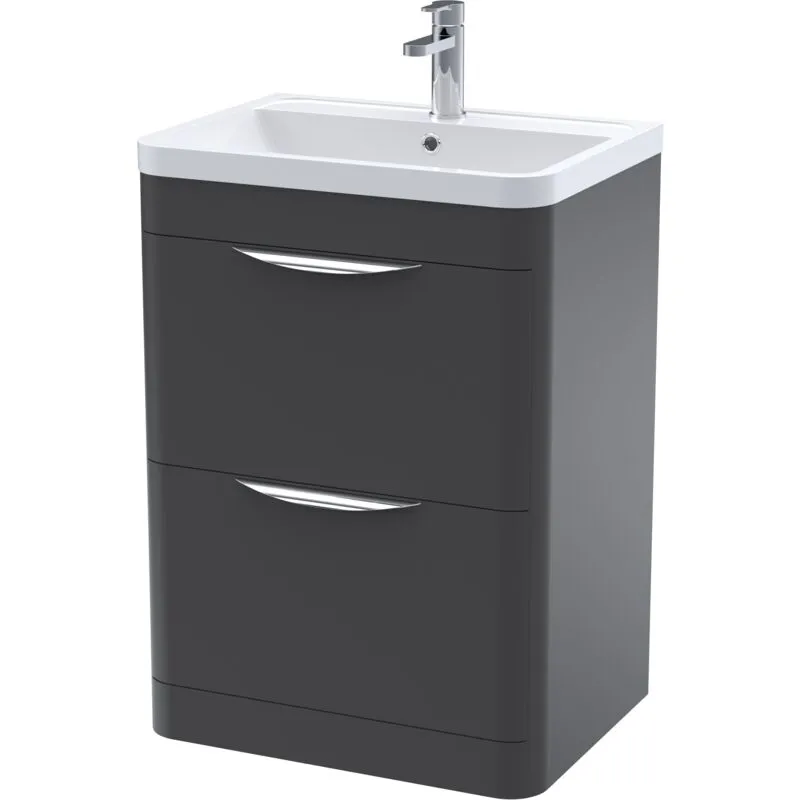 Balterley - Floor Standing Vanity Unit Bathroom 600 x 450 x 840mm - Black