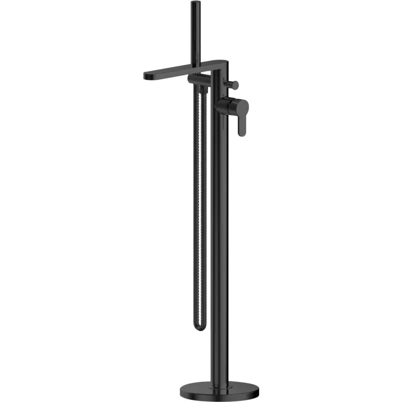 Balterley Freestanding Round Bath Shower Mixer Tap - Matt Black Black