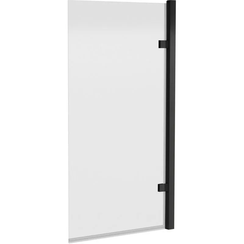 Balterley 8mm Glass Hinged Shower Bath Screen - Black Black