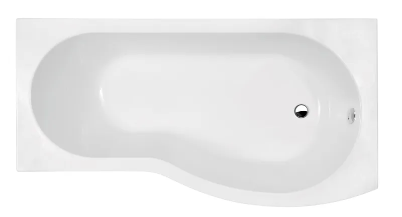 Balterley B Shape Right Hand Shower Bath Tub & Leg Set - 1700mm
