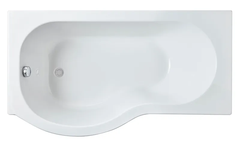 Balterley - p Shape Left Hand Shower Bath Tub with Leg Set - 1500mm