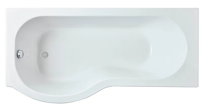 Balterley - p Shape Left Hand Shower Bath Tub with Leg Set - 1600mm