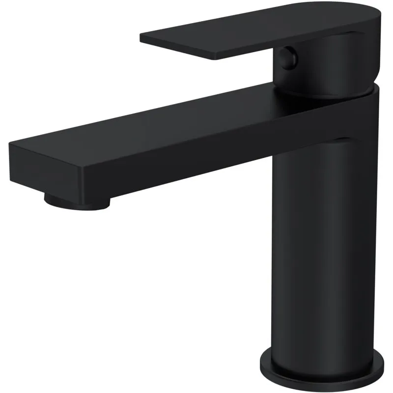 Balterley - Modern Square Mono Basin Mixer Tap & Push Button Waste - Matt Black