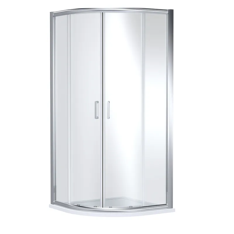 Balterley Quadrant Shower Enclosure 900 x 900mm, Chrome Frame & White Resin Tray in Silver Silver