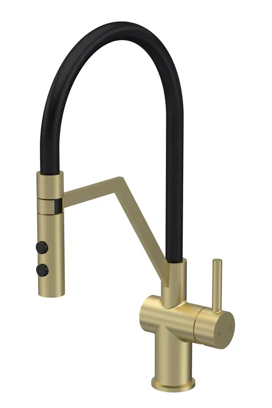 Balterley Rana Kitchen Mono Mixer Tap Single Lever Brushed Brass in Metallics Metallics