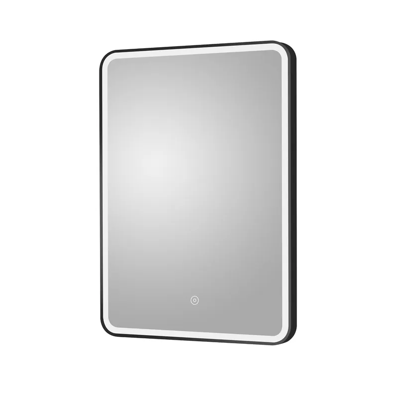 Balterley Rectangular Framed LED Mirror with Demister, 700x500mm - Black Black