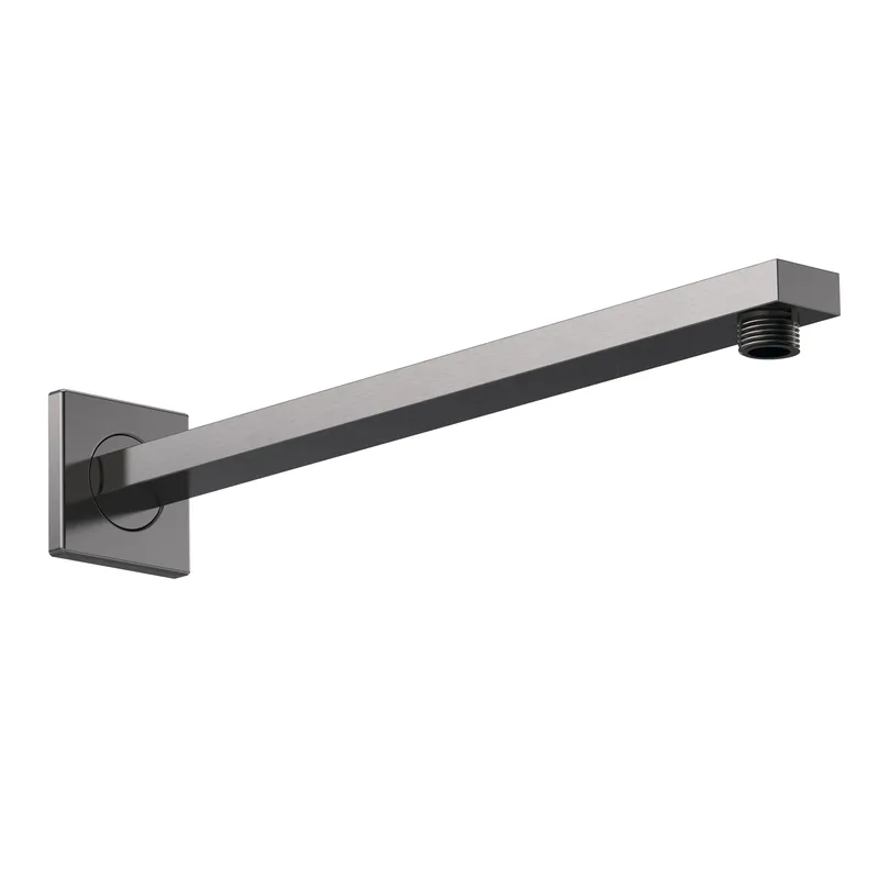 Balterley Rectangular Wall Mount Shower Arm - 360mm - Brushed Pewter in Silver Silver