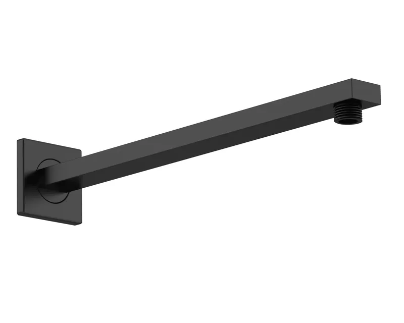 Balterley Rectangular Wall Mount Shower Arm - 360mm - Matt Black Black