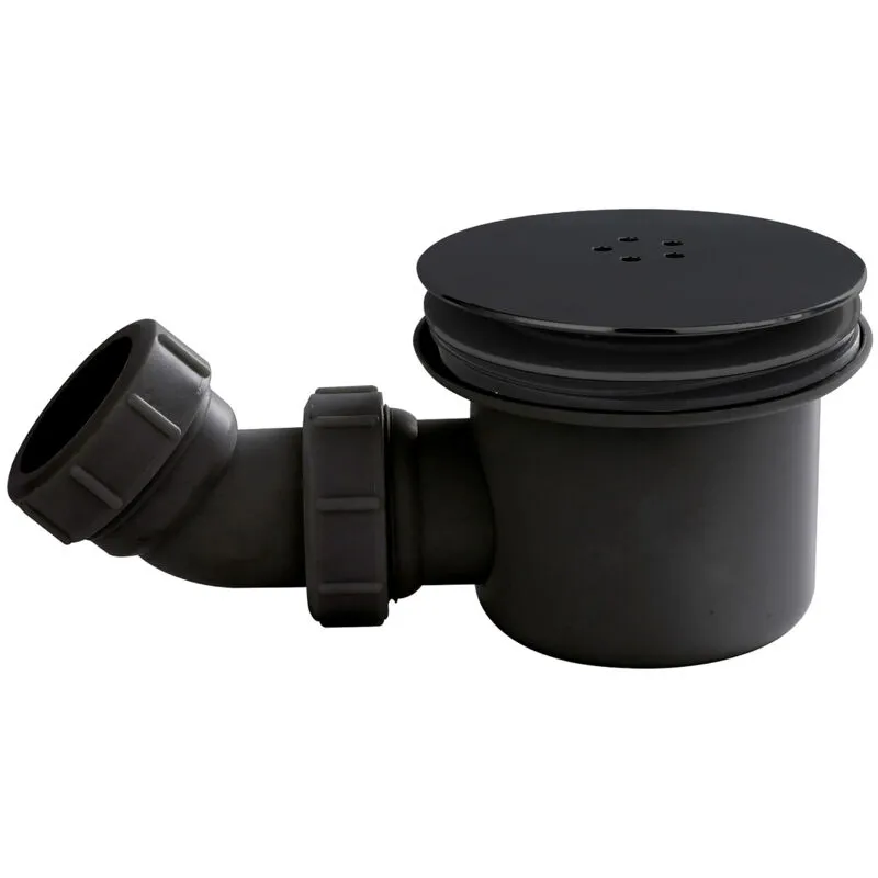 Balterley Resin Shower Tray Mega Flow 90mm Waste, Black Black
