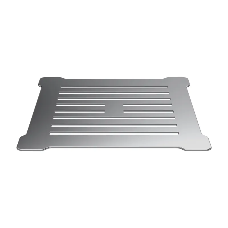 Balterley Resin Slimline Shower Tray Grill Waste - White with Chrome Top