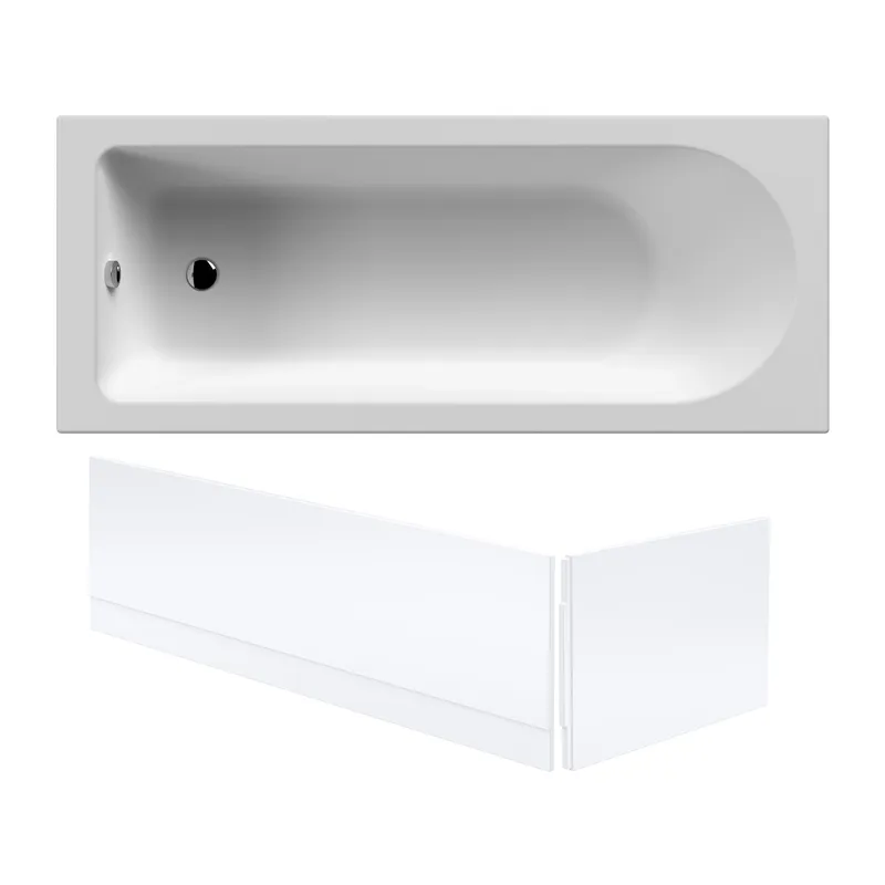 Balterley - Round Single Ended Bath with Front and End Bath Panel - 1700 x 700mm