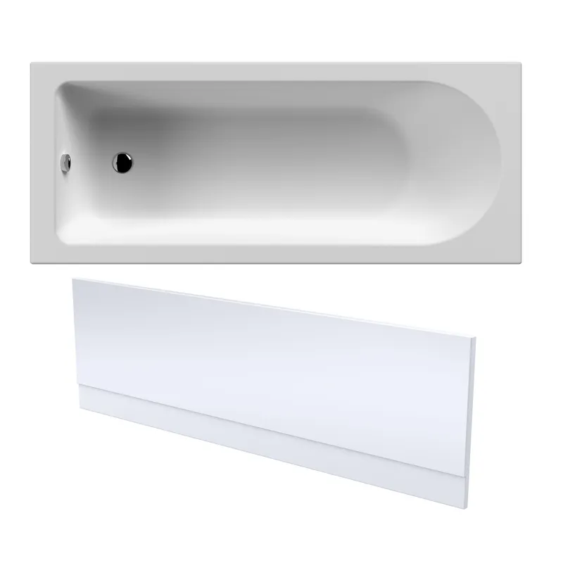 Balterley Round 1700x700 Bath Set - Front Panel in White White