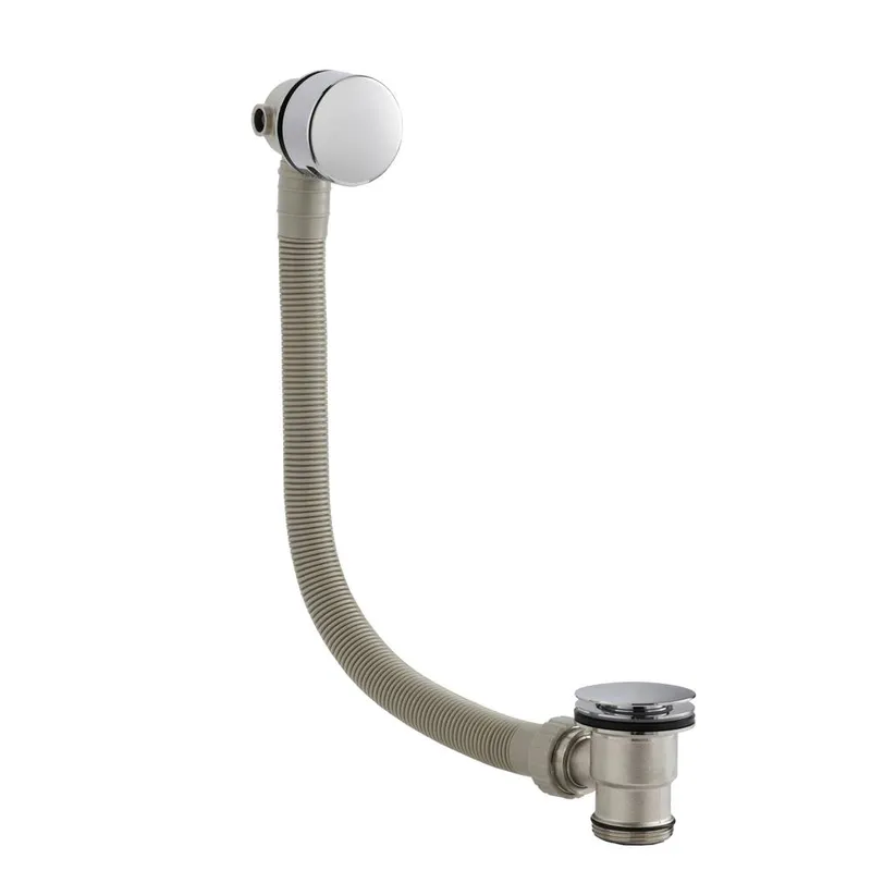 Balterley - Modern Bathroom Round Bath Filler, 70mm x 600mm, Chrome