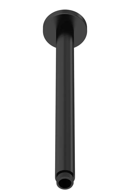 Balterley Round Ceiling Mount Shower Arm - 300mm - Matt Black Black