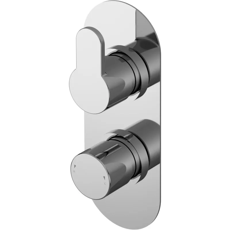 Balterley Round Concealed Thermostatic Twin Shower Valve (1 Outlet) - Chrome