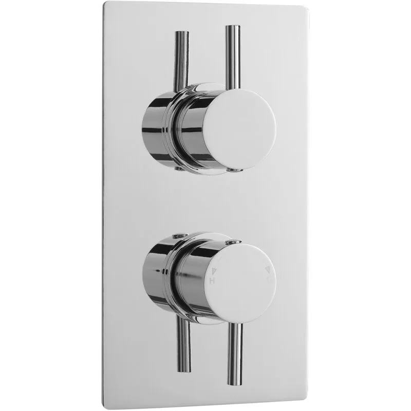 Balterley - Round Concealed Twin Thermostatic Shower Valve (1 Outlet) - Chrome