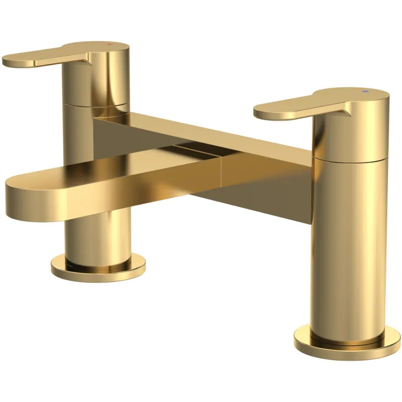 Balterley Round Deck Mounted Bath Filler Tap - Brushed Brass
