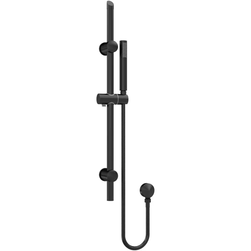 Balterley Round Slide Rail Shower Kit with Outlet Elbow - Matt Black