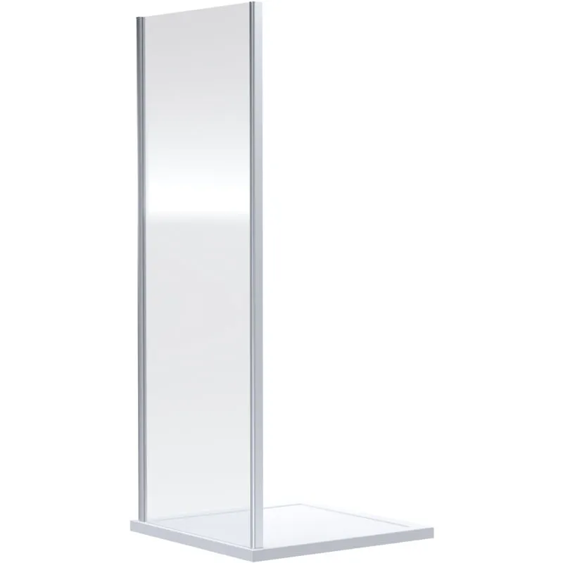Balterley - Ruwa 6mm Toughened Safety Glass Side Panel - 1900 x 900mm - Chrome