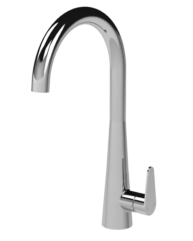 Balterley Situla Kitchen Mono Mixer Tap, 398mm Single Lever Chrome in Silver Silver