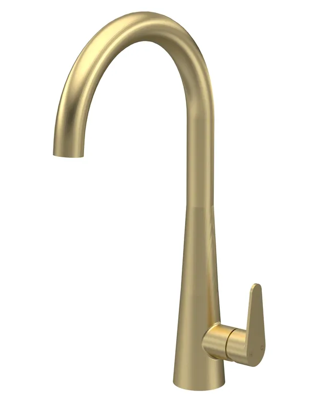 Balterley Situla Kitchen Mono Mixer Tap Single Lever Brushed Brass 398mm in Metallics Metallics