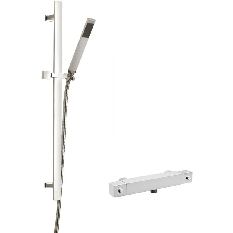 Balterley - Square Bar Valve & Sheer Slide Rail Shower Kit - Chrome
