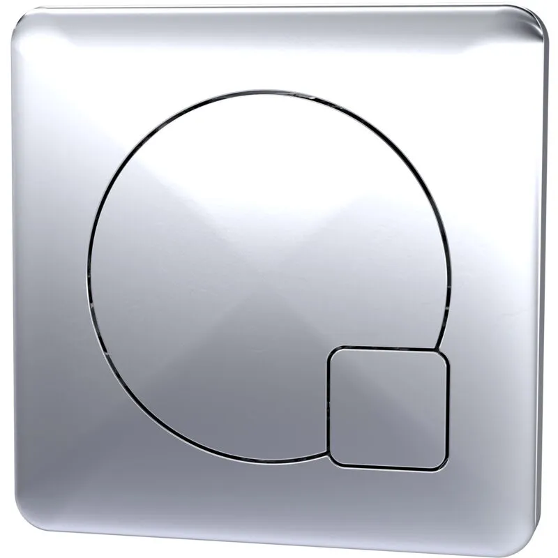 Balterley Square Dual Flush Push Button - 70mm - Polished Chrome
