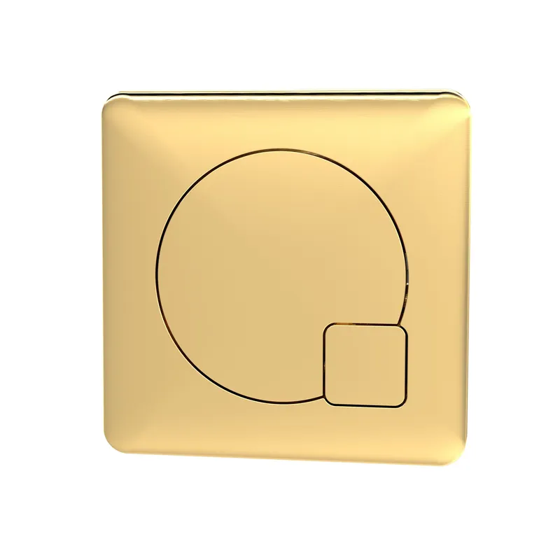 Balterley Square Dual Flush Push Button Brushed Brass 70mm in Metallics Metallics