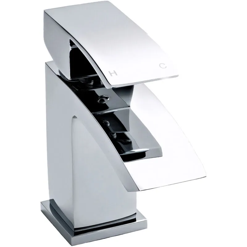 Balterley Square Mono Basin Mixer Tap & Push Button Waste Chrome