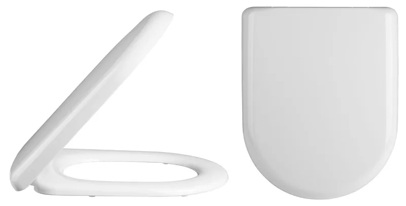 Balterley Standard D Shape Top Fix Soft Close - White White