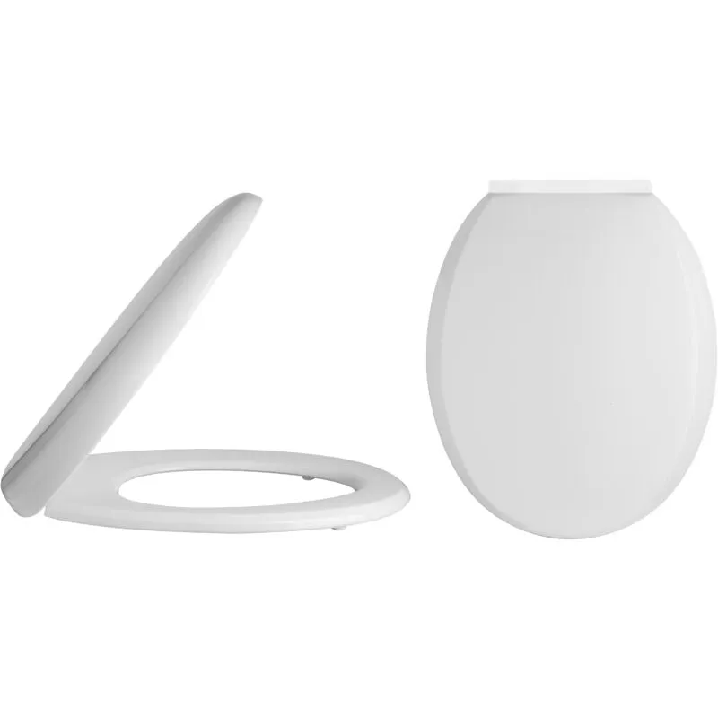 Balterley Standard Round Top Fix Soft Close - White White