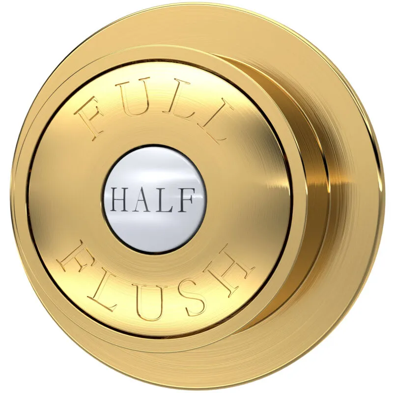 Balterley Traditional Dual Flush Push Button - 72mm - Brushed Brass