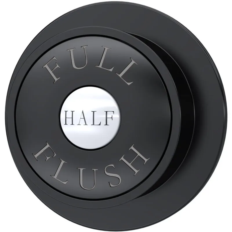 Balterley Traditional Dual Flush Push Button - 72mm - Matt Black