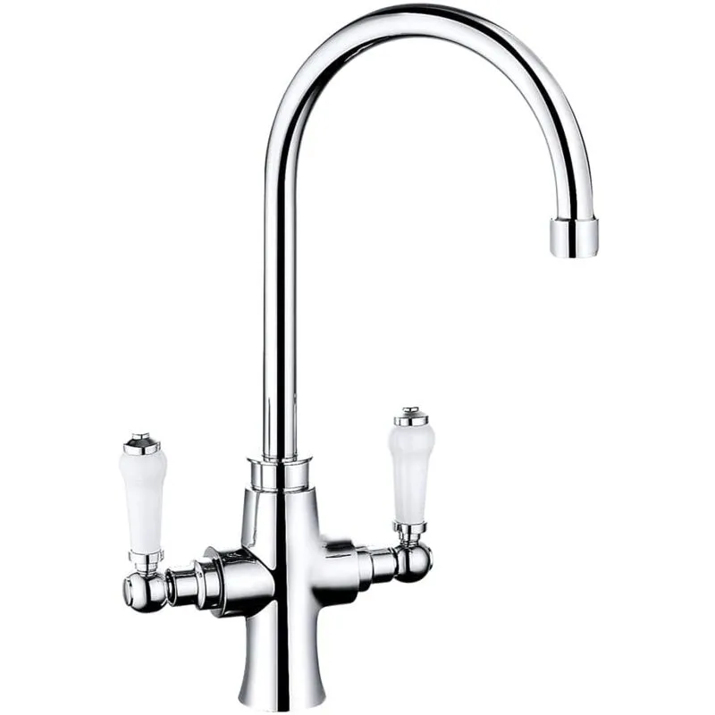 Balterley Traditional Dual Handle Kitchen Mixer Tap, Chrome