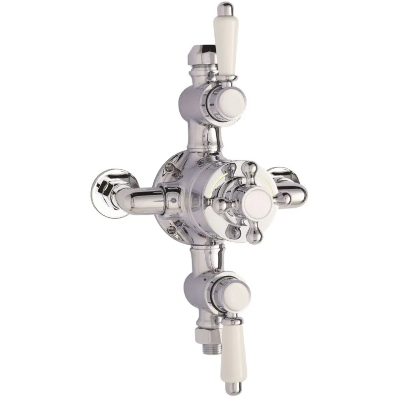 Balterley - Traditional Exposed Triple Thermostatic Shower Valve (2 Outlets) - Chrome