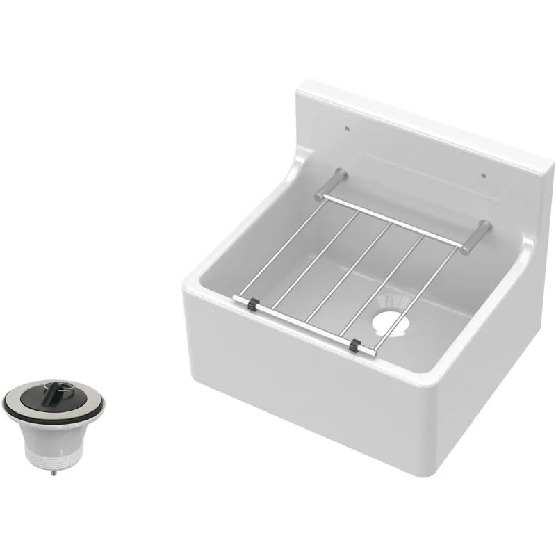 Balterley - Traditional Fireclay Cleaner Sink with Waste - 455 x 362 x 396mm