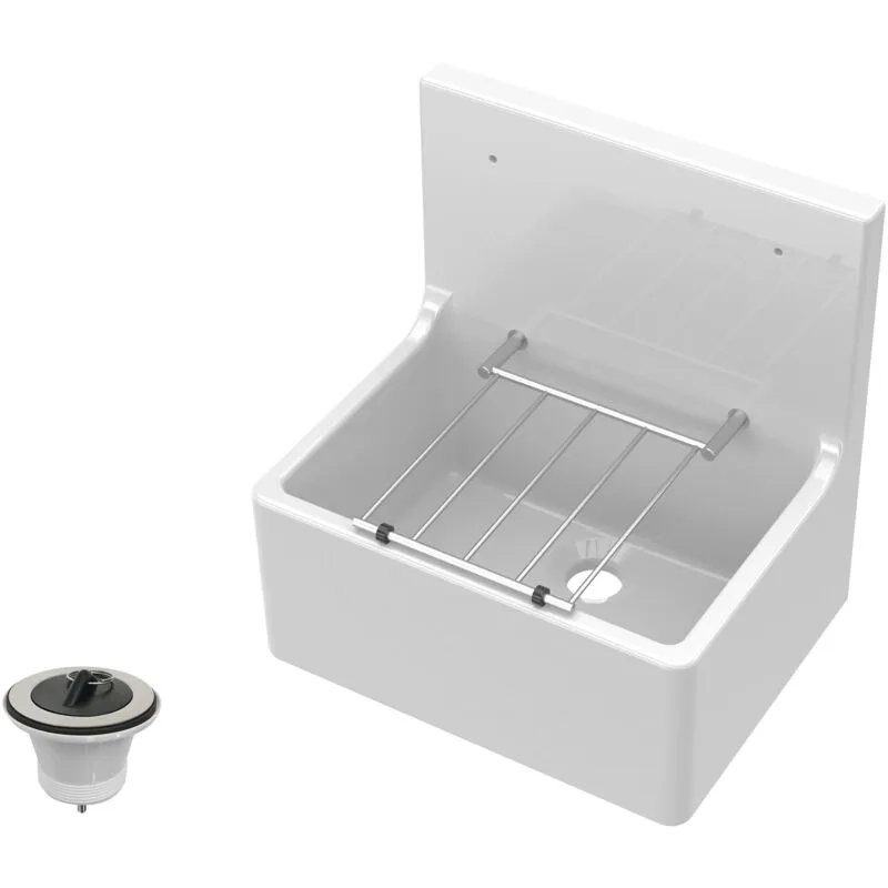 Balterley - Traditional Fireclay Cleaner Sink with Waste - 515 x 535 x 393mm