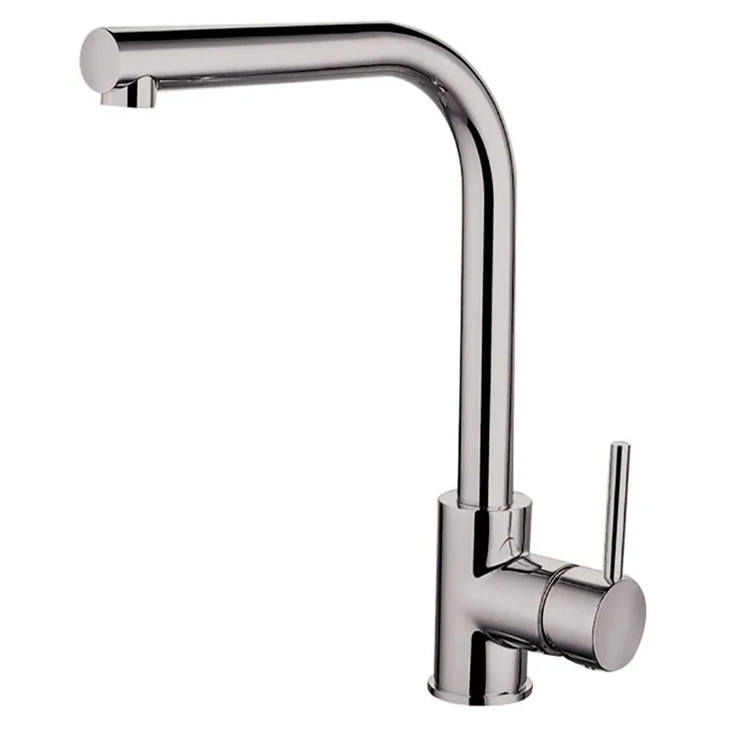 Balterley Traditional Single Lever Kitchen Mixer Tap, Brushed Nickel in Silver Silver