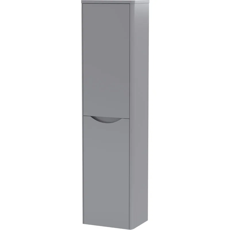 Balterley - Wall Hung 2 Soft Close Door Tall Unit, 400mm - Satin Grey