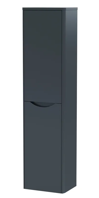 Balterley Wall Hung 2 Soft Close Door Tall Unit Dark Grey 400mm Grey