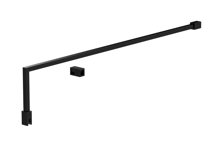 Balterley Wetroom Accessories Screen Support Bar Kit - Satin Black Black