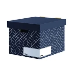 Bankers Box Decor Storage Box Urban Midnight Blue (Pack of 5) 4482801