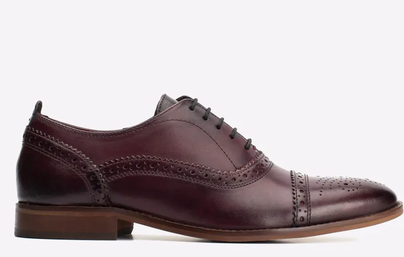 Base London Cast Leather Mens - Burgundy - Size Uk 11