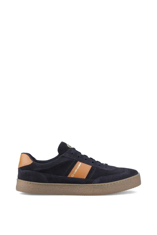 Base London Men's Banksy Cupsole Trainer in Navy Size: 9 Navy 9