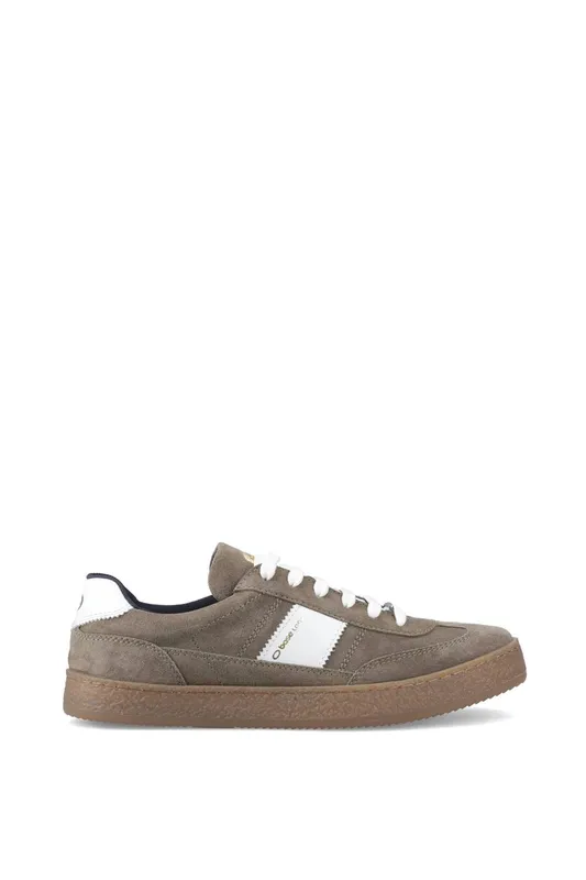Men's Base London Banksy Leather Men's Sage Trainers - Grey - Size: 8