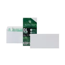 Basildon Bond DL Envelopes Wallet Peel and Seal 120gsm White Pack 100
