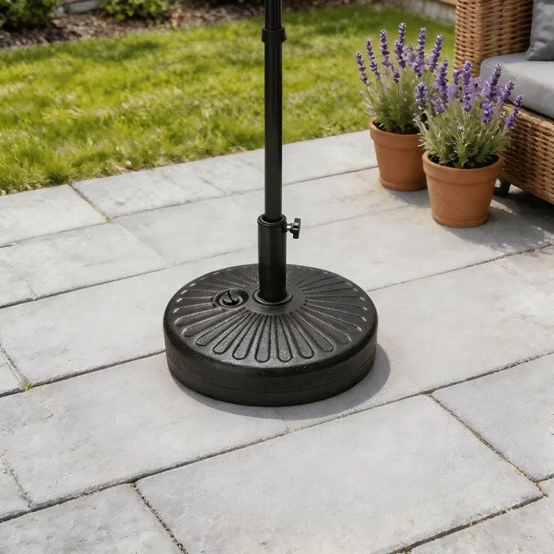 Basque Black Plastic Parasol Base