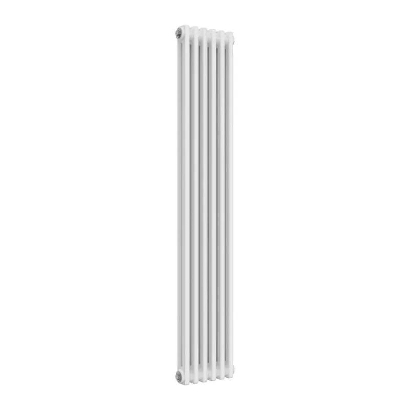 Bathroom Kingdom Colona White 2 Column Vertical Traditional Radiator 1500x290 White