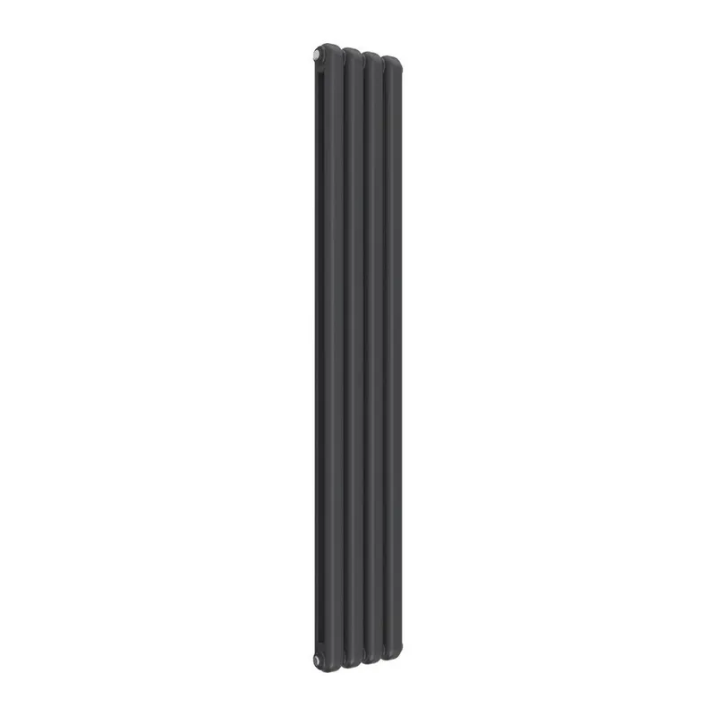 Bathroom Kingdom Coneva Anthracite Vertical Traditional Radiator 1800x300 in Grey Grey